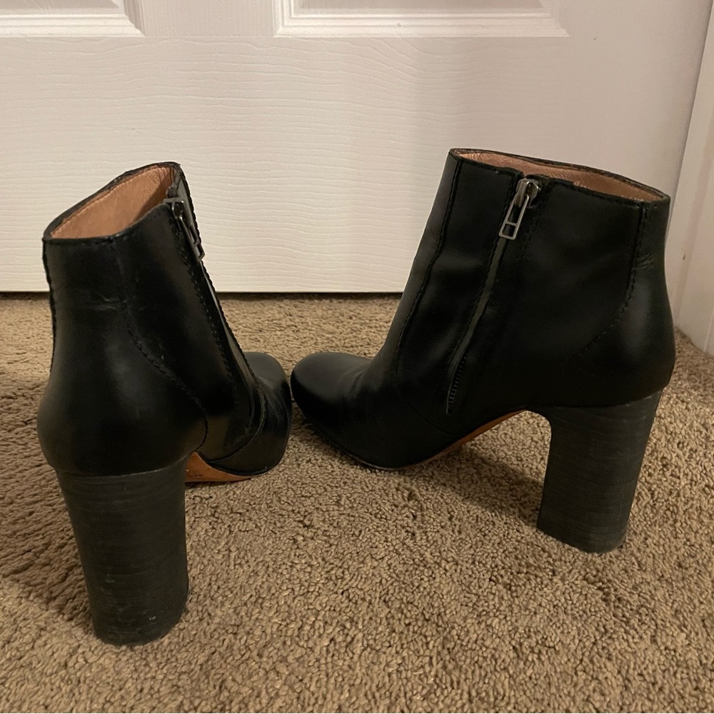 Madewell Leather Ankle Boots - Black Size 7.5